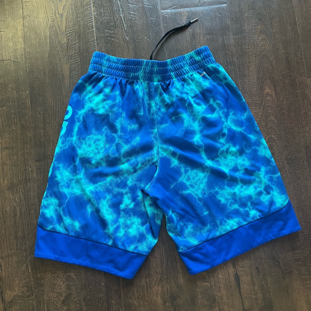 adidas Kids Blue Tie-Dye Shorts